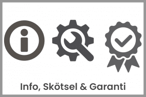 Info, Skötsel & Garanti