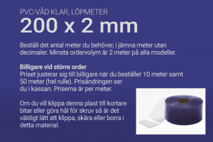 Våd MATT 200 mm - LÖPMETER